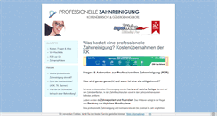 Desktop Screenshot of professionellezahnreinigungkosten.com